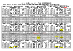 2014 北信U15ユースリーグ3部 日程表【確定版】