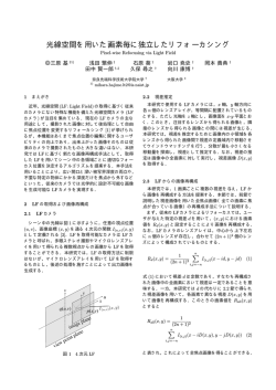 光線空間を用いた画素毎に独立したリフォーカシング