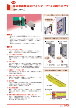 鉄道車両機器向けインターフェイス用コネクタ