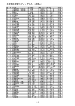 法学部法律学科フレックスA（2014）