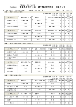 平成26年度 千葉県少年サッカー選手権3年生大会 ＜組合せ＞