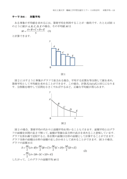 テーマ B46： 対数平均 ある事象の平均値を求めるには