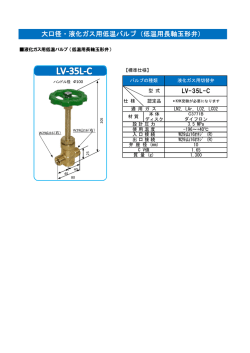 大口径・液化ガス用低温バルブ（低温用長軸玉形弁）