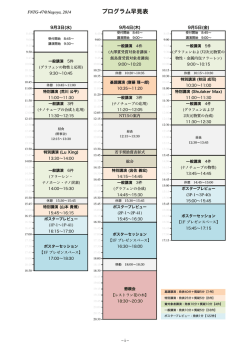 プログラム早見表 - 第47回 フラーレン・ナノチューブ・グラフェン総合
