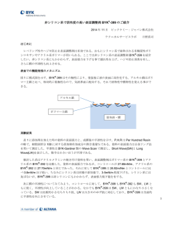 非シリコン系で活性度の高い表面調整剤 BYK&reg;
