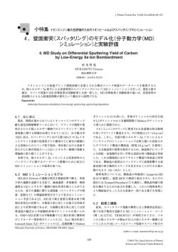 4．壁面衝突（スパッタリング）のモデル化（分子動力学（MD