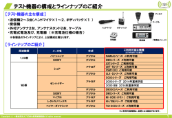 テスト機器の構成とラインナップのご紹介