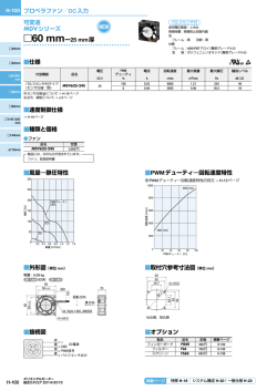 プロペラファン／DC入力 可変速 MDVシリーズ D60 mm ー25 mm厚