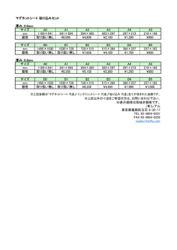 マグネットシート 貼り込みセット 厚み；0.6mm サイズ A0 A1 A2 A3