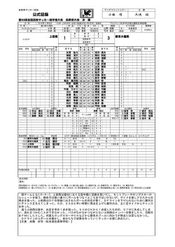 決勝公式記録 - 長野県高等学校体育連盟