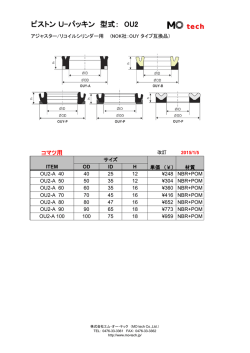 ピストン U-パッキン 型式： OU2