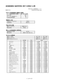 3月 - 株式会社北陸環境サービス