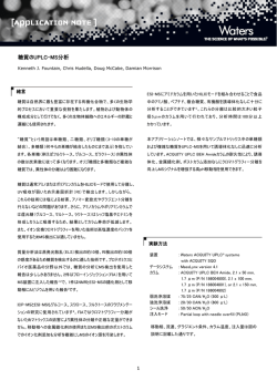 糖質のUPLC-MS分析