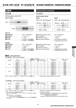 オンボードサーミスタ／サーミスタセンサ ON BOARD THERMISTOR
