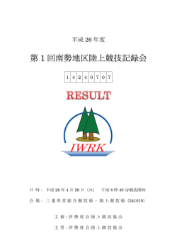 IW WRK RK - IWRK伊勢度会陸上競技協会