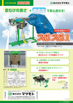 長ネギ専用皮剥き機 スポスポⅡ のカタログをダウンロード