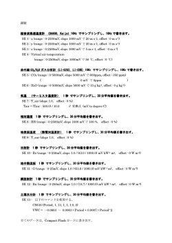次週の計測の仕様