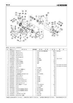 No. 部品コード 部 品 名 使用個数 規 格 ・ 材 質 単 価 備 考 1