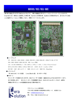 MX6S/6D/6Q-MX - テラソリューションについて