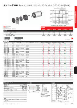 エンコーダ MR Type M, 128 - 512カウント, 2/3