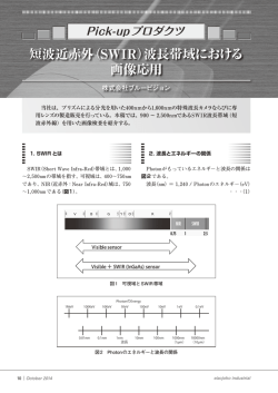 短波近赤外（SWIR）波長帯域における 画像応用