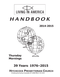 MY NAME - Hitchcock Presbyterian Church