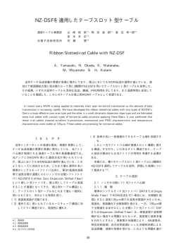 NZ- DSF を適用したテープスロット型ケーブル