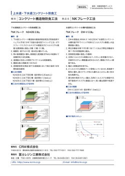 コンクリート構造物防食工法 NKフレーク工法 http://www.k