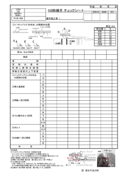 NS形継手 チェックシート