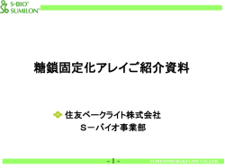 糖鎖固定化アレイご紹介資料（PDF 1587KB）