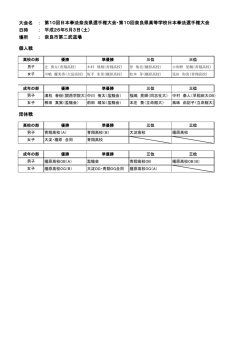 第10回 日本拳法奈良県選手権大会