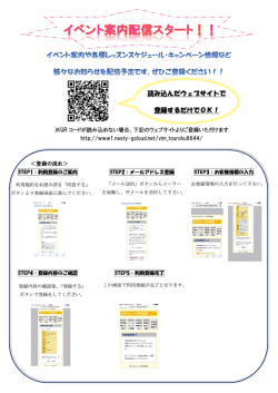 読み込んだウェブサイトで 登録するだけでOK！