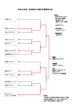 平成26年度 支部長杯(OB戦）争奪野球大会