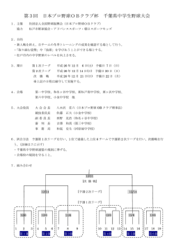 第3回プロ野球OBクラブ杯 要項
