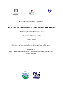 Forest Hydrology Conservation of Forest, Soil, and Water Resource