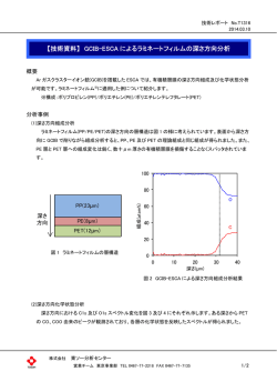 GCIB-ESCA によるラミネートフィルムの深さ方向分析