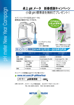 pH m eter New Year Cam paign