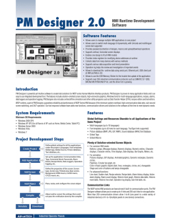 Software Features PM Designer 2.0 HMI Runtime