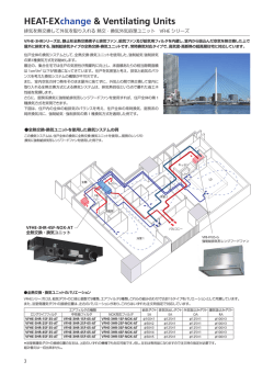 全熱交換・換気ユニットを使用した換気システム例