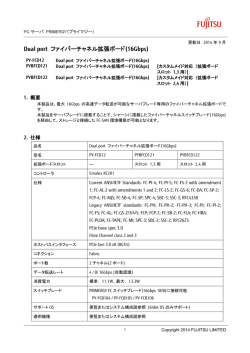 Dual port ファイバーチャネル拡張ボード(16Gbps)