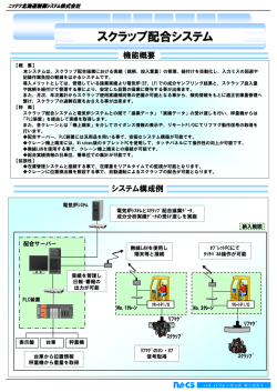 スクラップ配合システム - 日鉄住金テックスエンジ株式会社