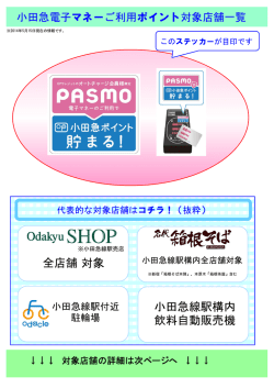 全店舗対象 小田急線駅構内 飲料自動販売機