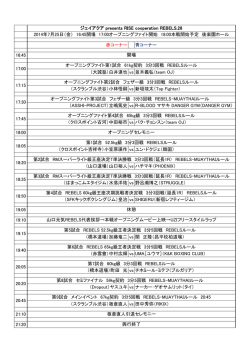 赤コーナー 青コーナー 16:45 （大誠塾）白井達也 vs 並木義弘（team OJ