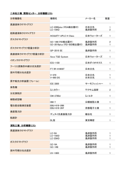 分析機器 Analytical instruments