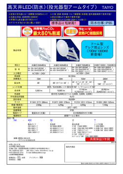 高天井LED（防水）（投光器型アームタイプ）
