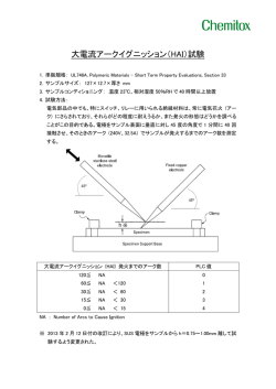 大電流アークイグニッション（HAI）試験