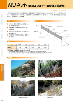 MJネット（超高エネルギー吸収落石防護柵）