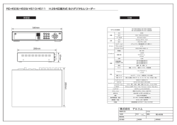 RD-4508/4509/4510/4511 H.264圧縮方式 8chデジタル