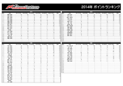 2014年 ポイントランキング
