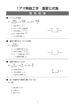 1アマ無線工学 重要公式集